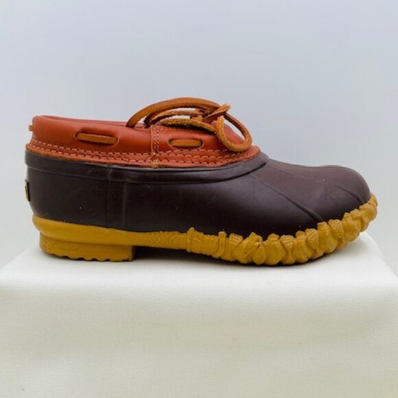 Cabela's Lace Up Brown Leather Women's Duck Rain Boot Shoe - Size 9 - Picture 5 of 16